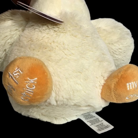Rene Rofe Baby My First Chick Soft Plush Bon Bebe Duck Duckling NWT Tags RARE 7" - Picture 12 of 12